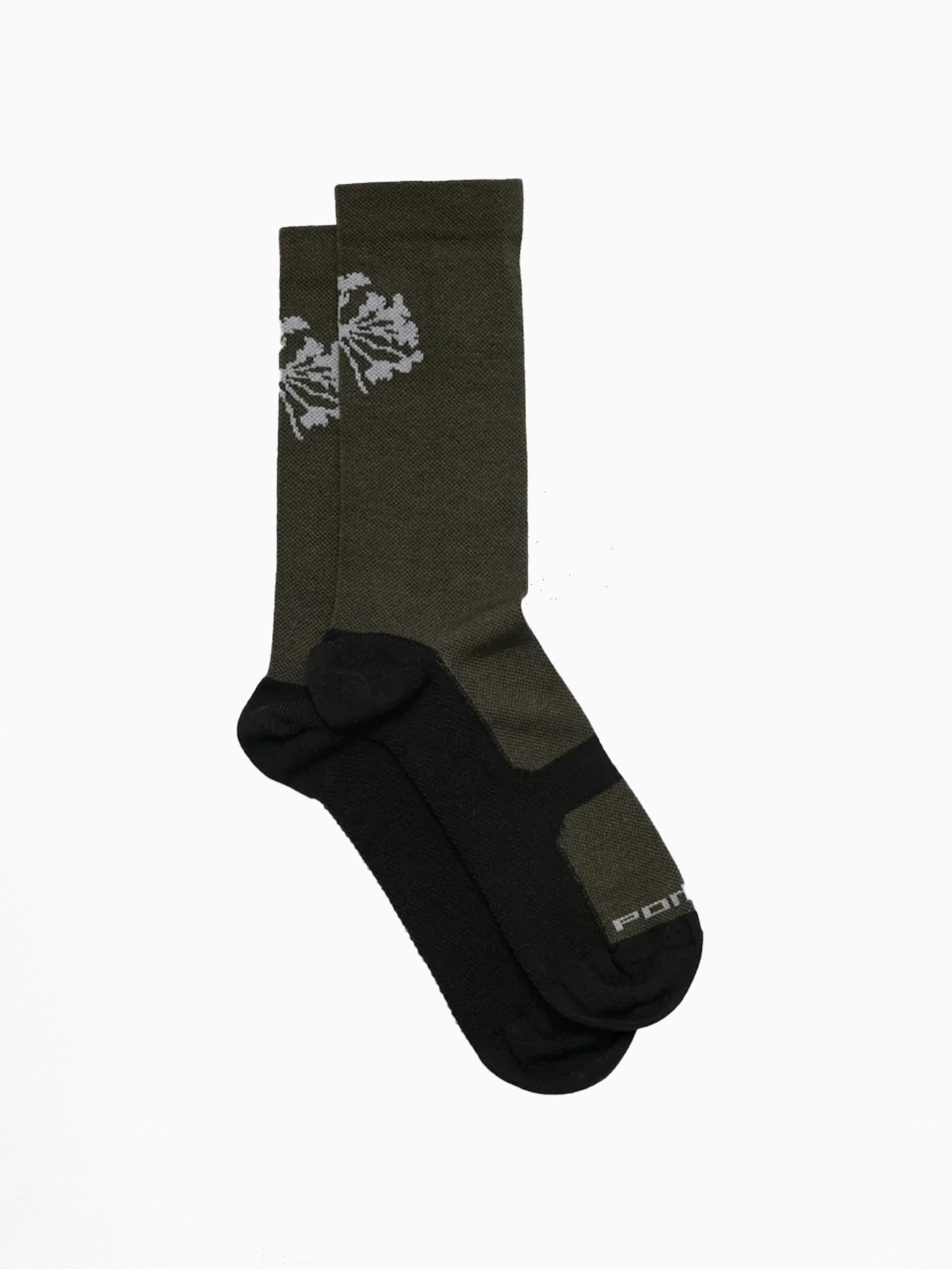 Portal Pattern Active Socks Dark Olive