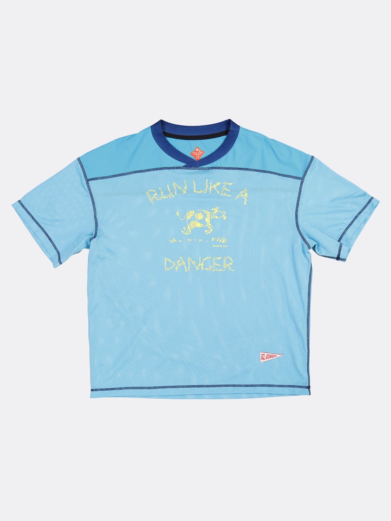 Alex Zono Cow Dancer Mesh T Shirt Blue