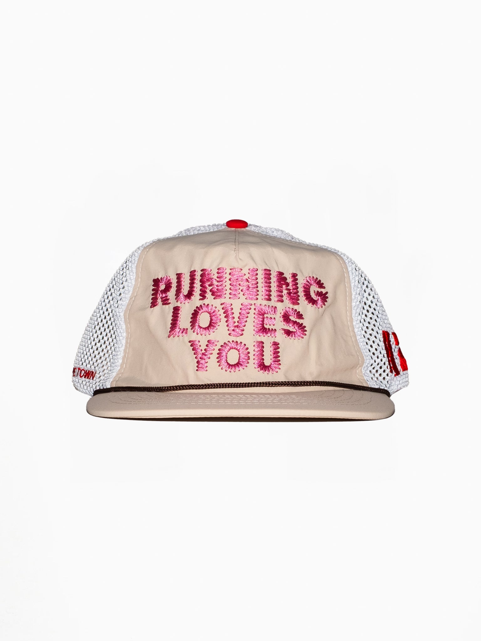 Alex Zono "RUNNING LOVES YOU" OG Trucker Beige/Pink