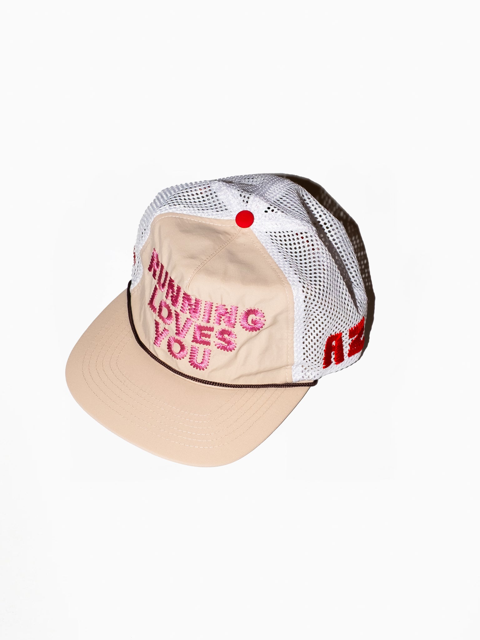 Alex Zono "RUNNING LOVES YOU" OG Trucker Beige/Pink