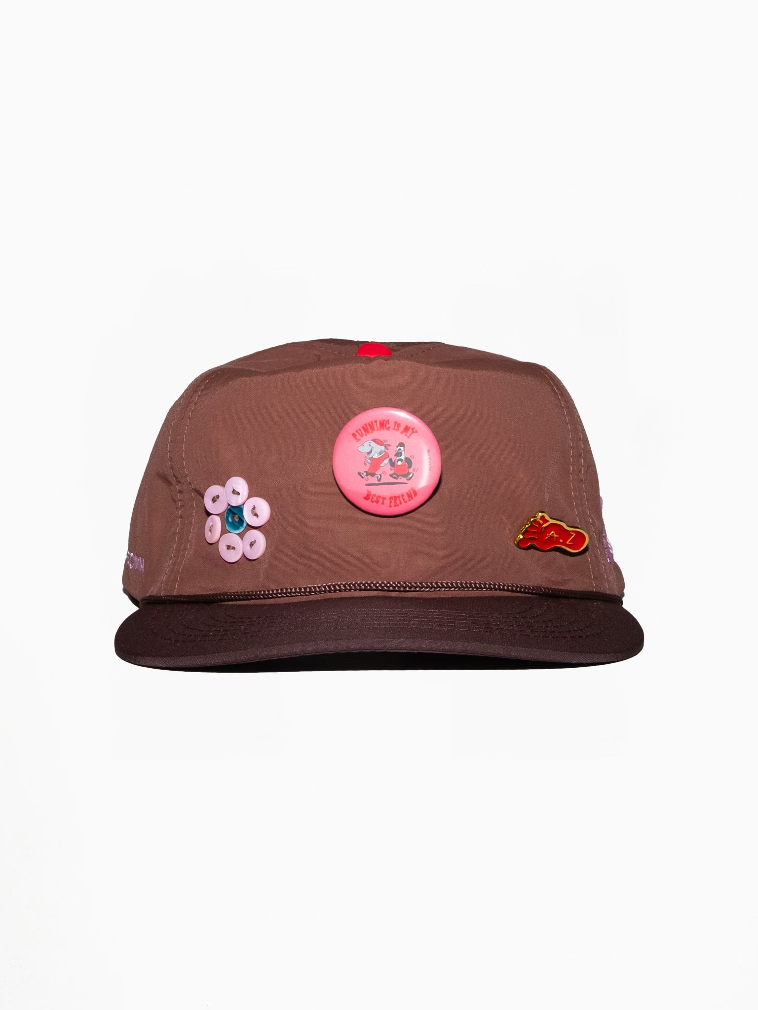 Alex Zono "RUNNING IS MY BEST FRIEND" Pin Trucker Brown