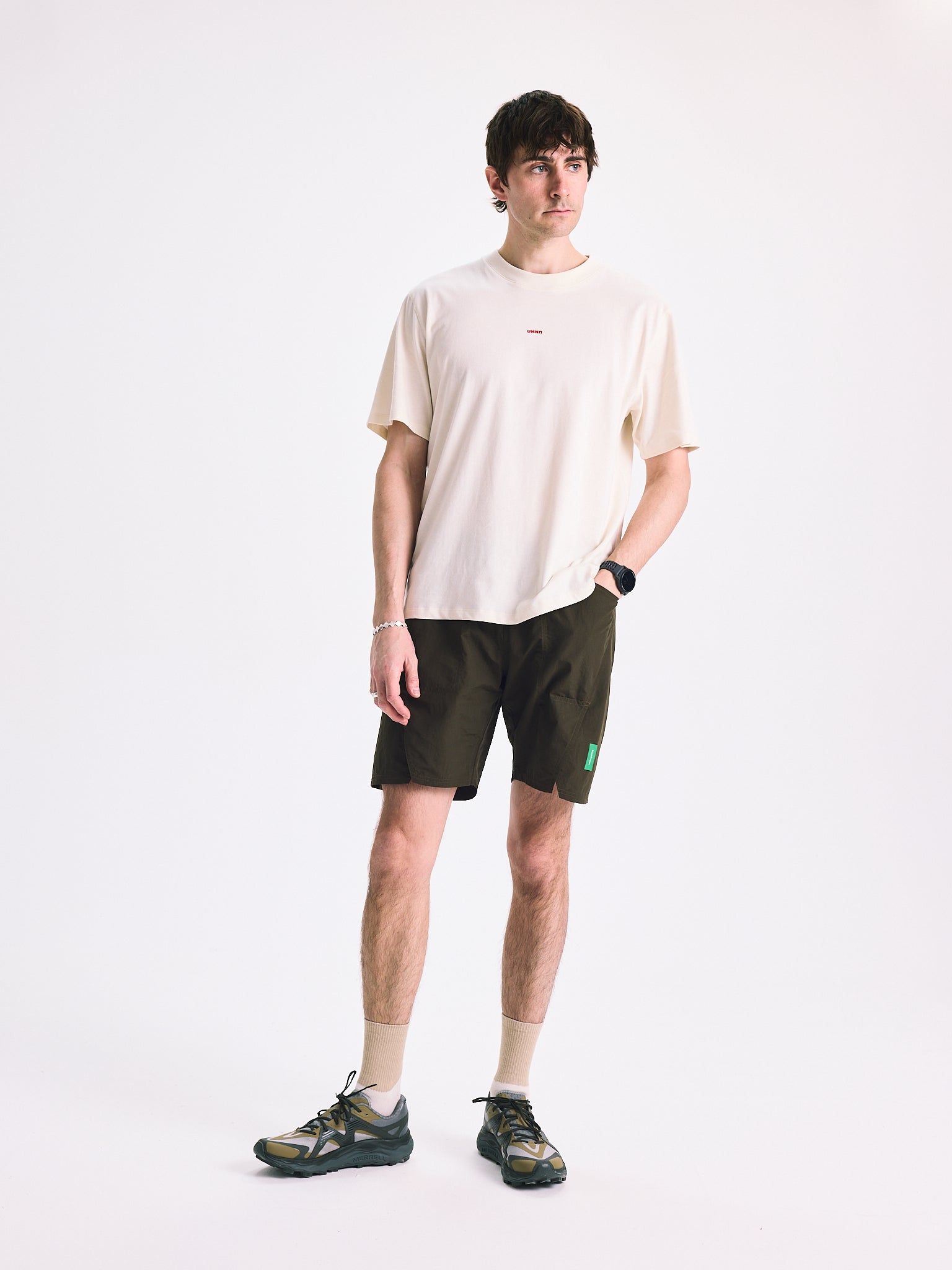 District Vision Mens Taslan Nylon Shorts Moss