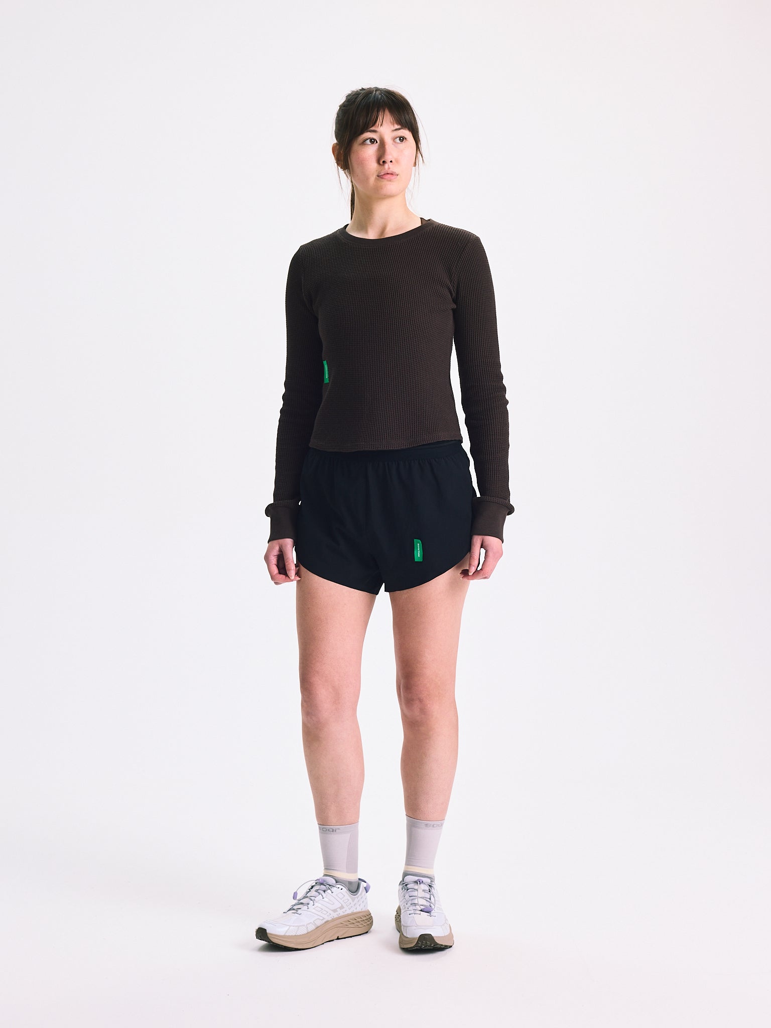 District Vision Womens 2" Split Shorts Black