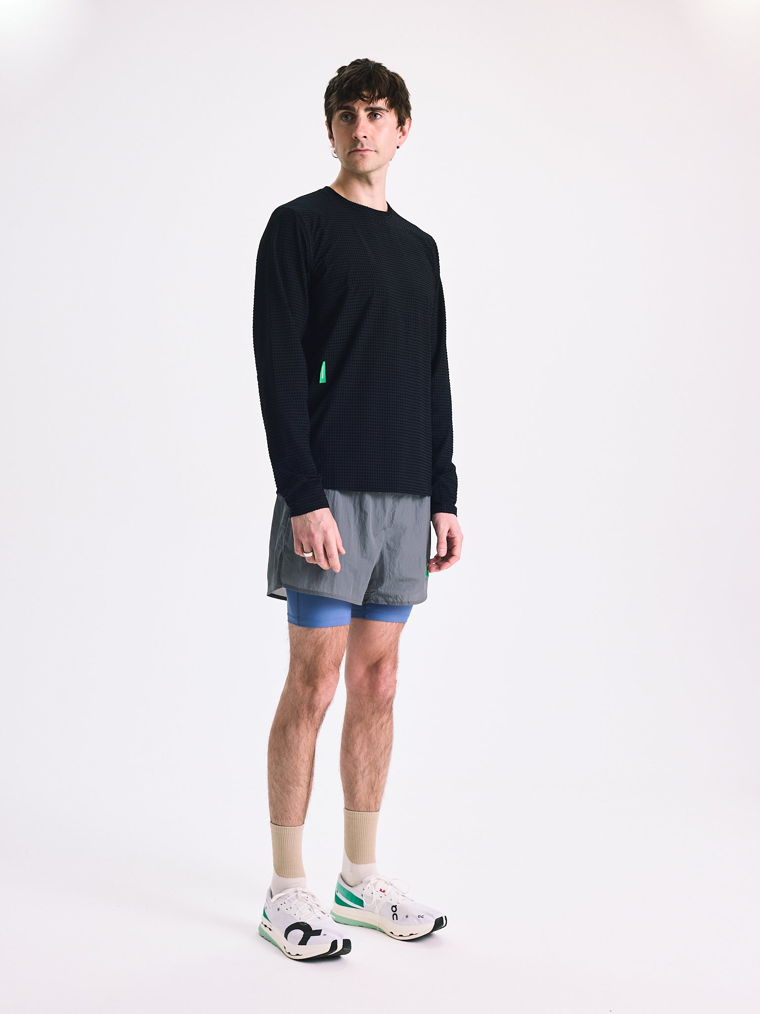 District Vision Mens Payen Long Sleeve Race Tee Black