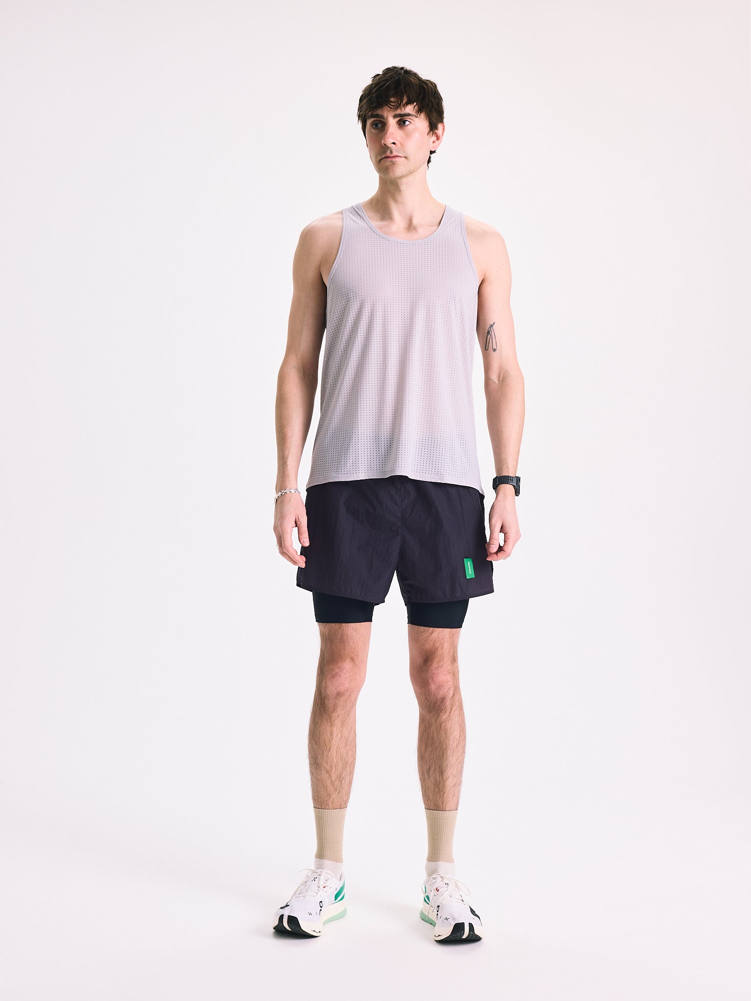 District Vision Mens Ultralight Nylon Trail Shorts Nightshade/ Black