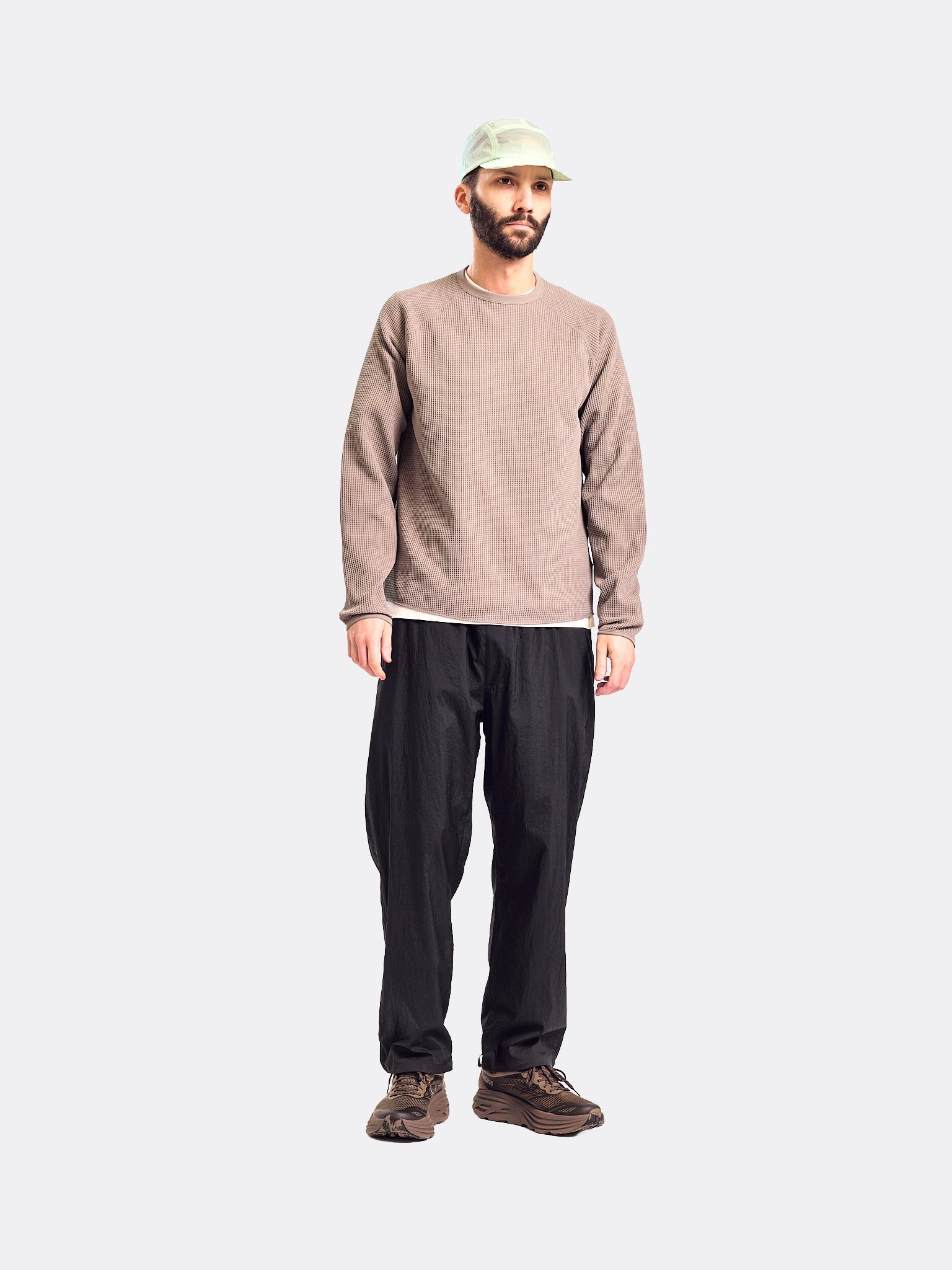 Goldwin Waffle Light Long Sleeve T-Shirt Arid Beige
