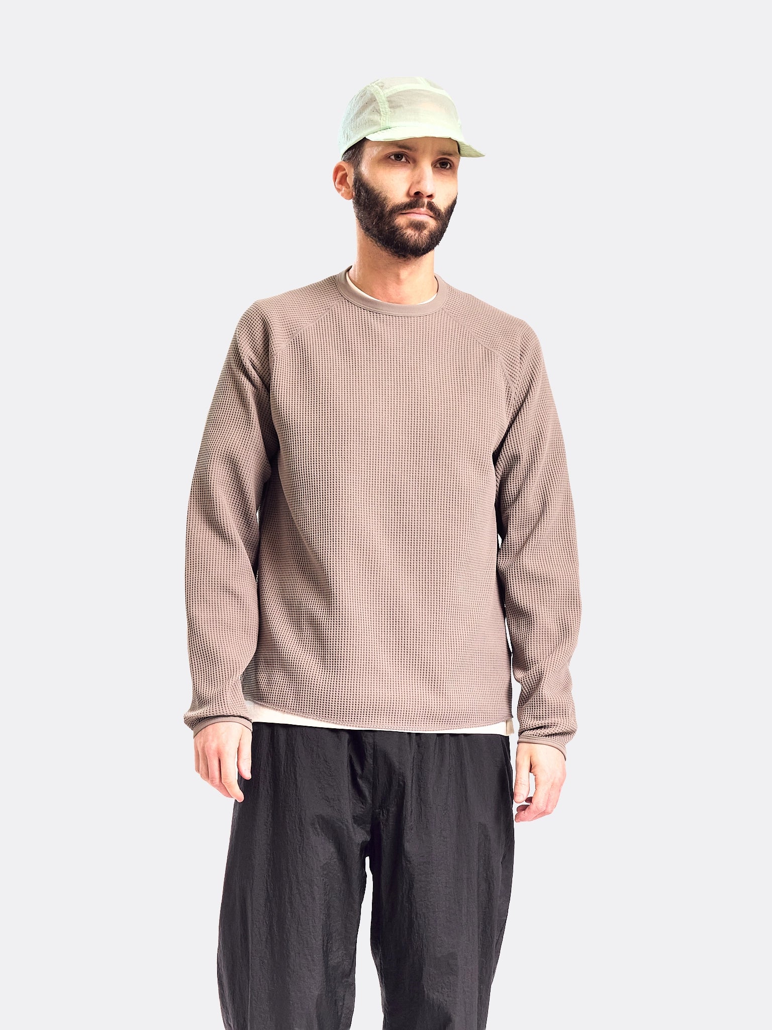 Goldwin Waffle Light Long Sleeve T-Shirt Arid Beige