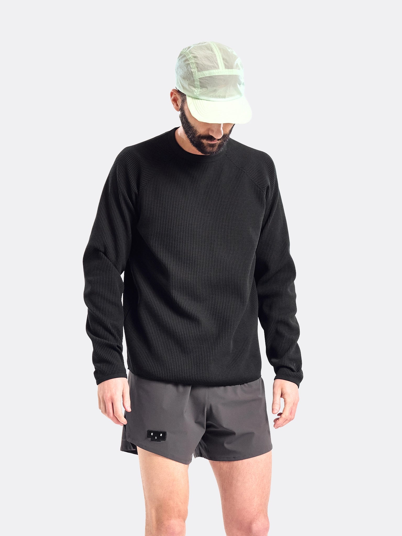 Goldwin Waffle Light Long Sleeve T-Shirt Black