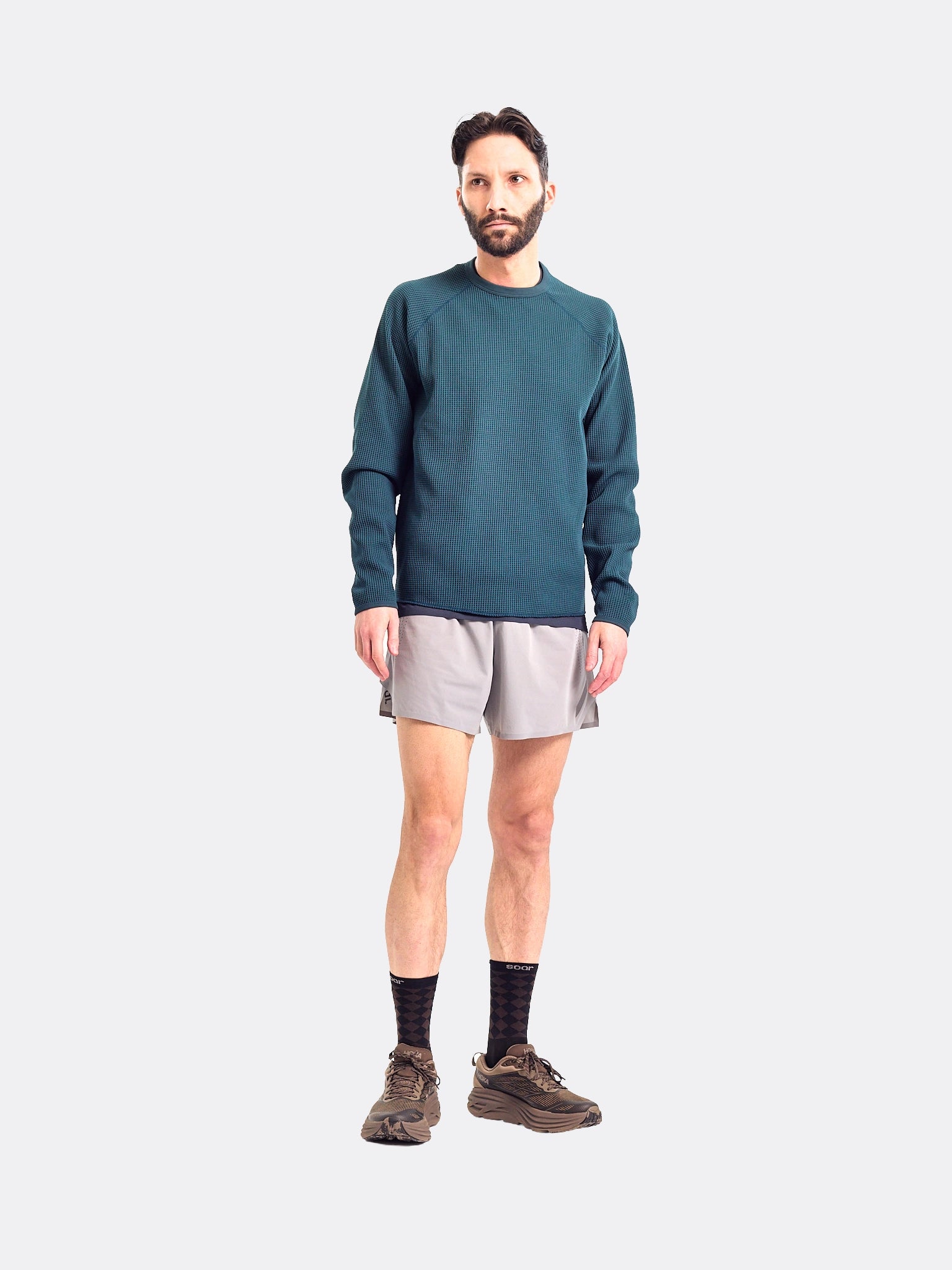 Goldwin Waffle Light Long Sleeve T-Shirt Kokiran Green