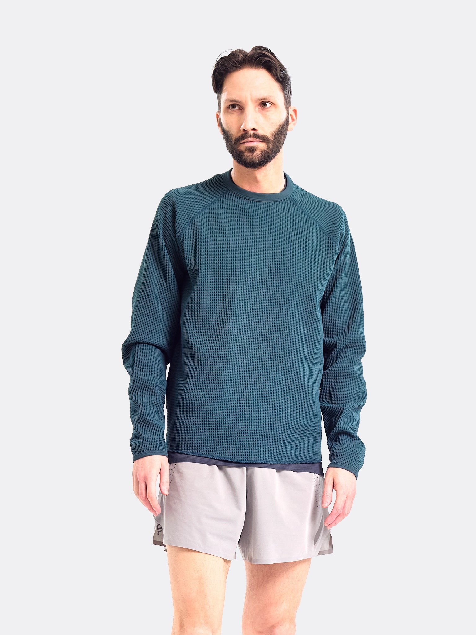 Goldwin Waffle Light Long Sleeve T-Shirt Kokiran Green