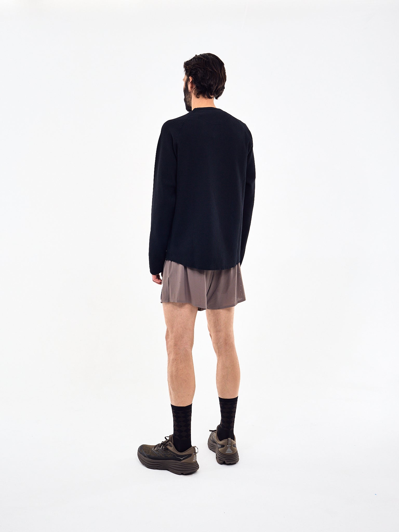 Goldwin Waffle Light Long Sleeve T-Shirt Black