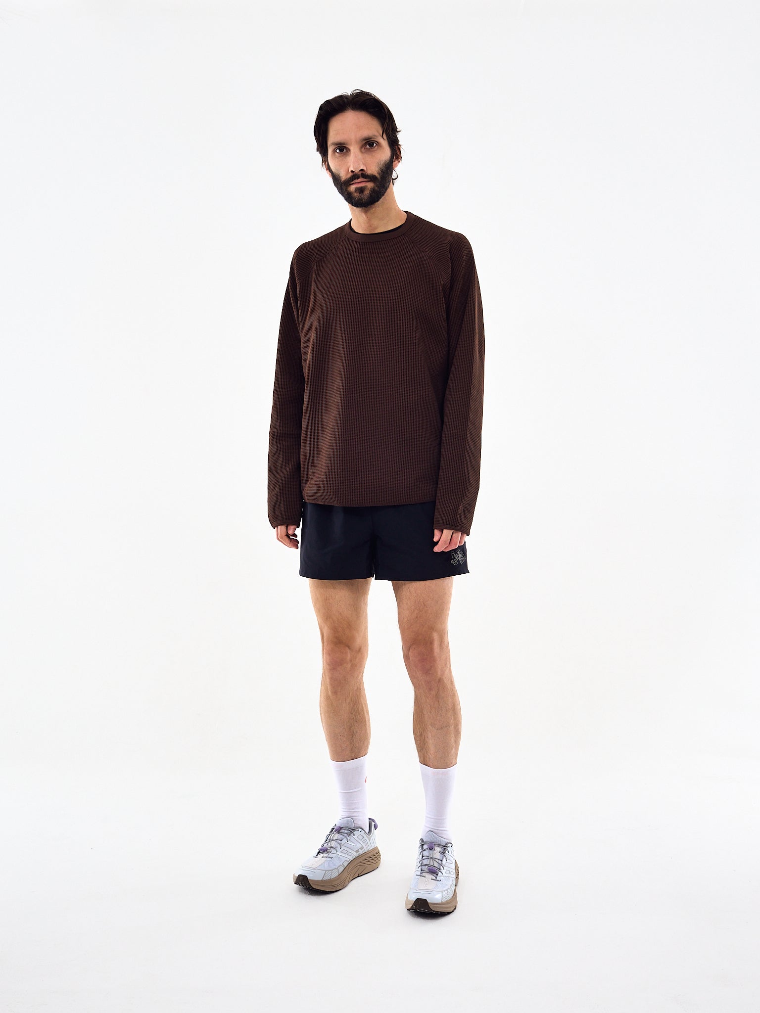 Goldwin Waffle Light Long Sleeve T-Shirt Chicory Brown