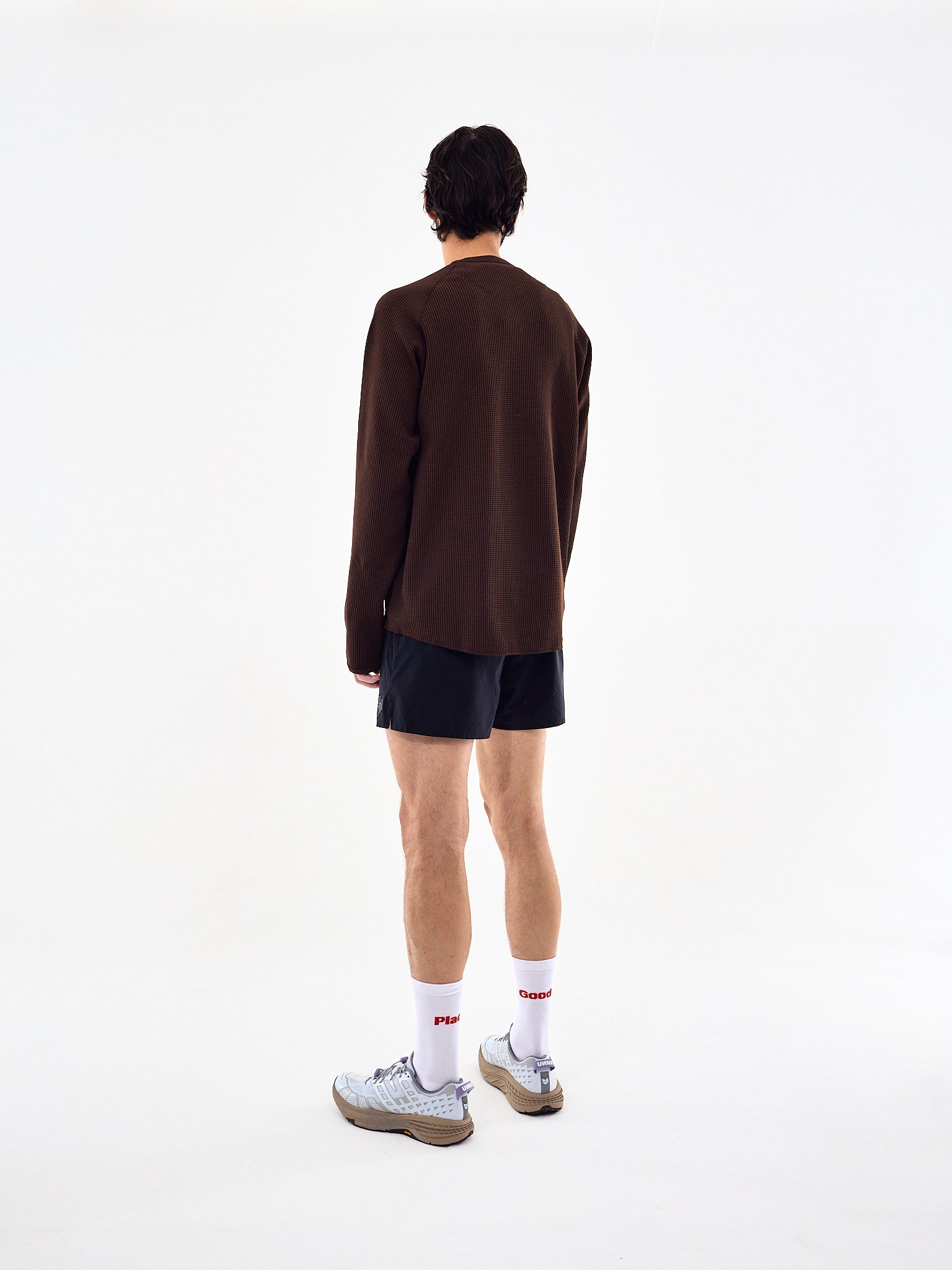 Goldwin Waffle Light Long Sleeve T-Shirt Chicory Brown