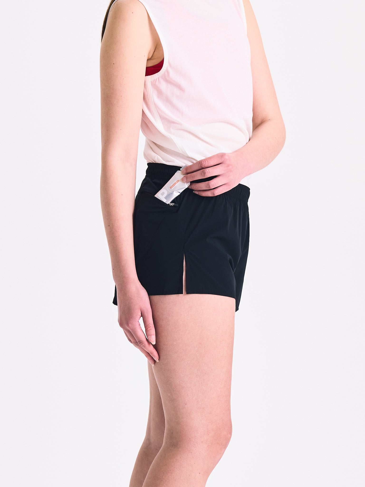 Literary Sport Dori Run Split Short Black