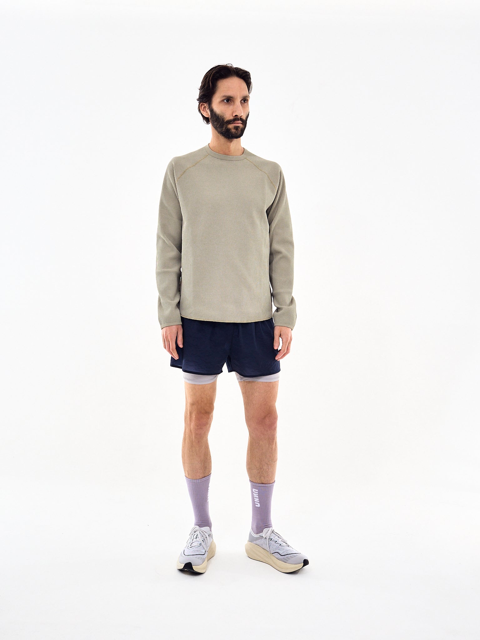 Goldwin Waffle Light Long Sleeve T-Shirt Oak Beige