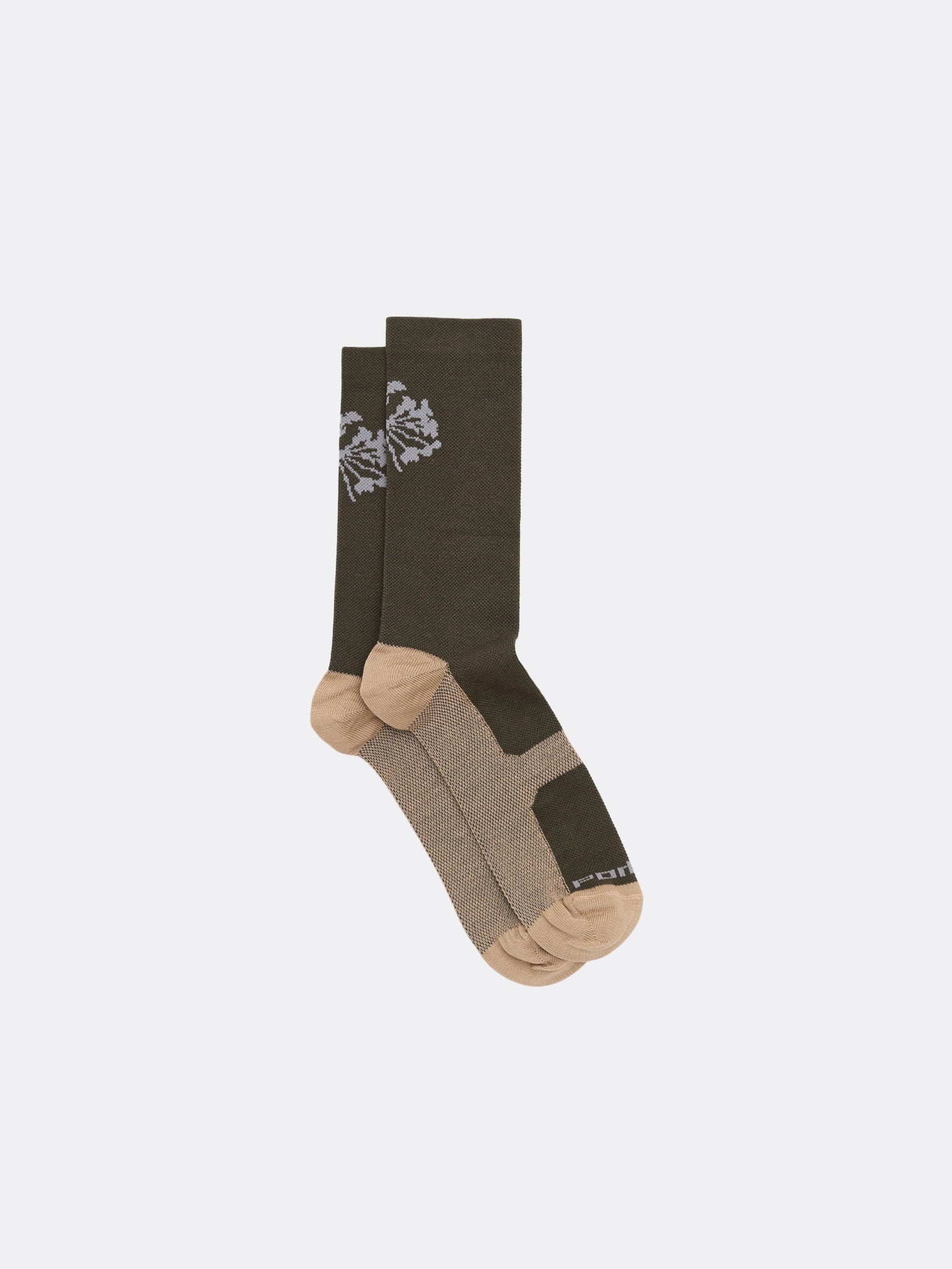 Portal Pattern Active Socks Dusky Green