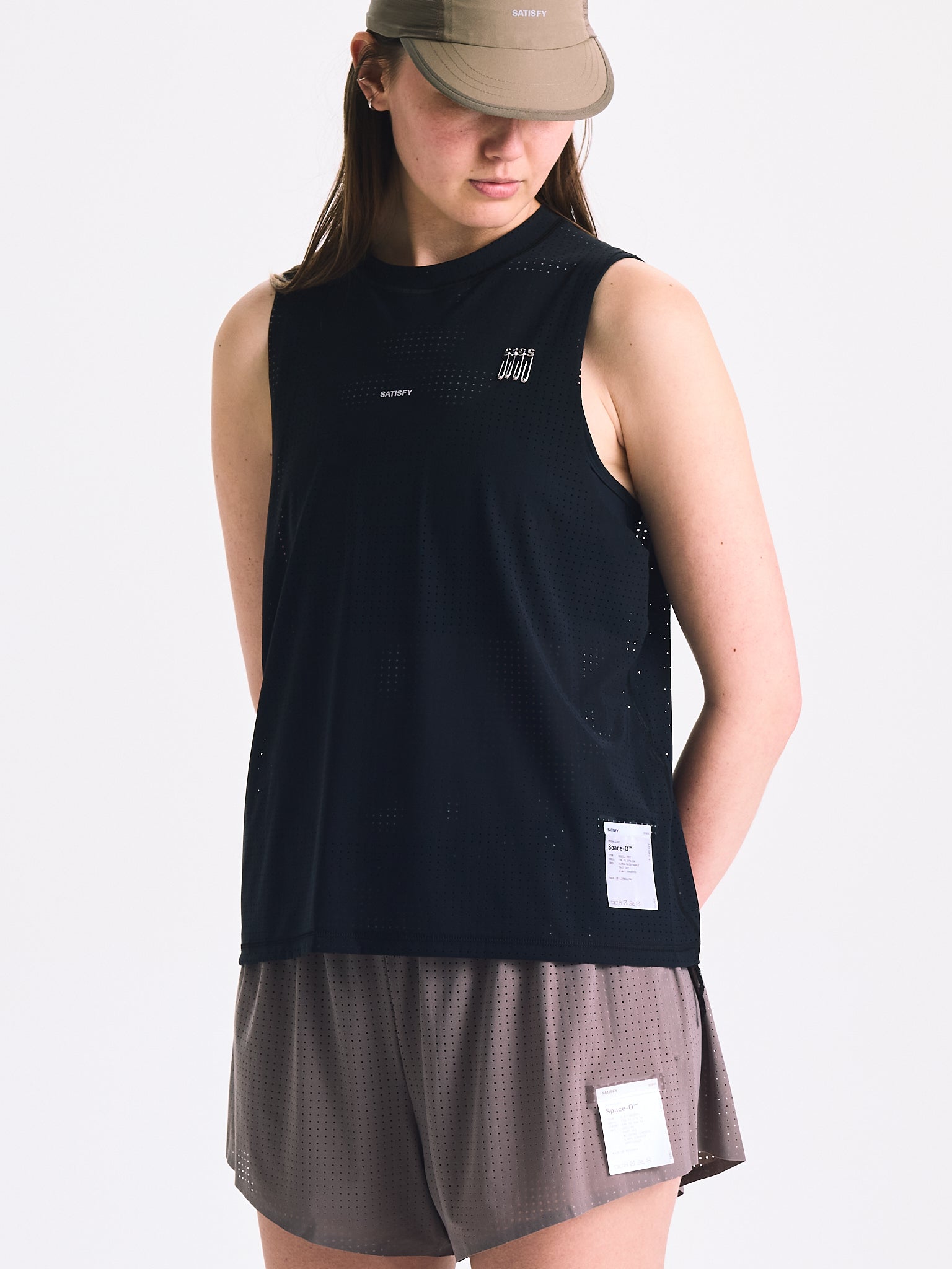 Satisfy Womens Space-O Muscle Tee Black