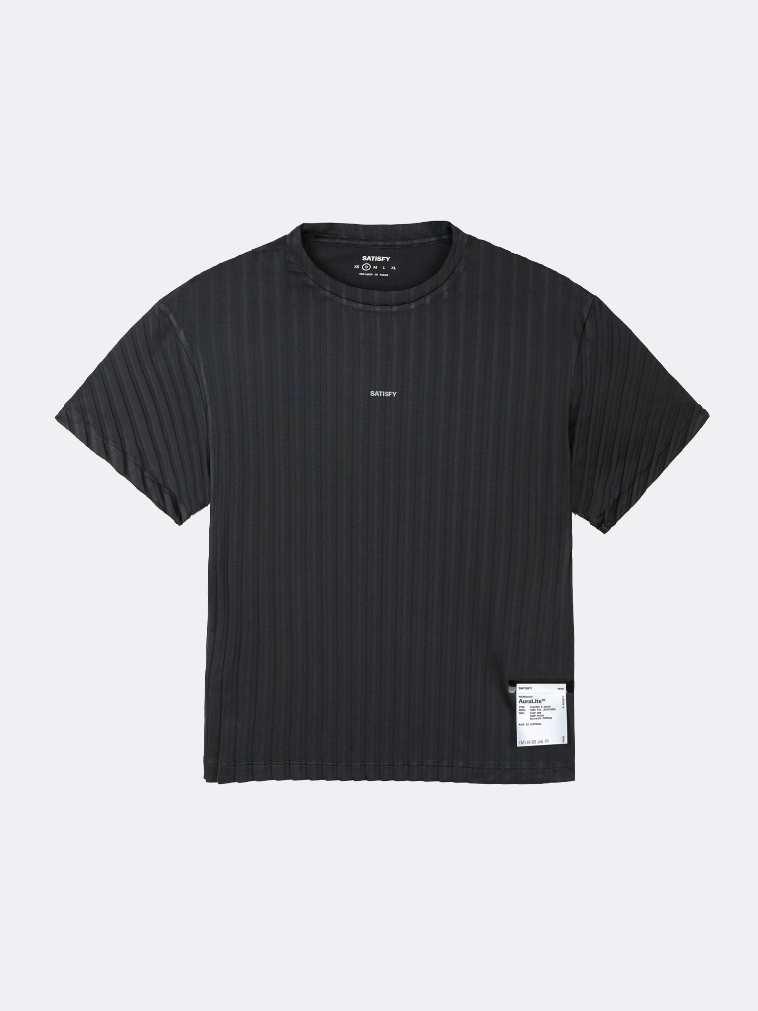 Satisfy Womens Auralite Pleated T-Shirt Black