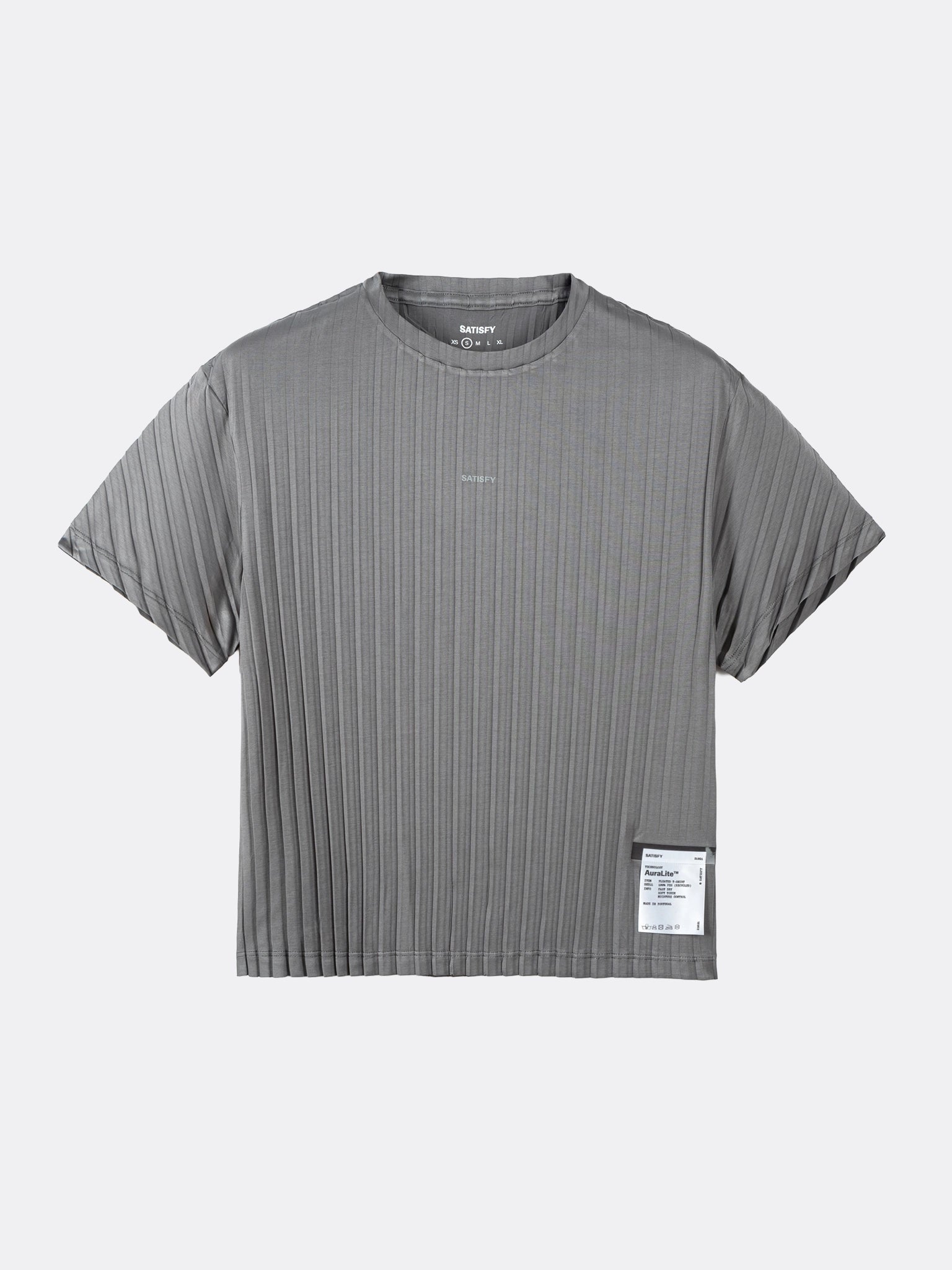Satisfy Womens Auralite Pleated T-Shirt Granite Grey
