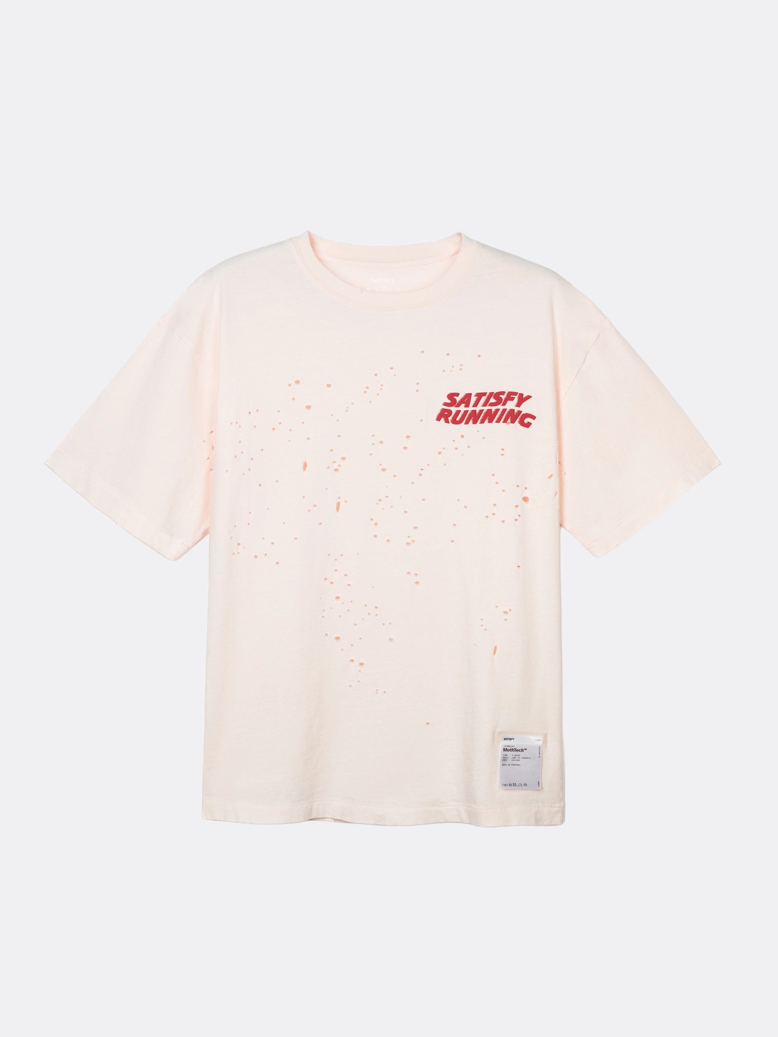Satisfy Mens MothTech T-Shirt SunBleached Rosewater