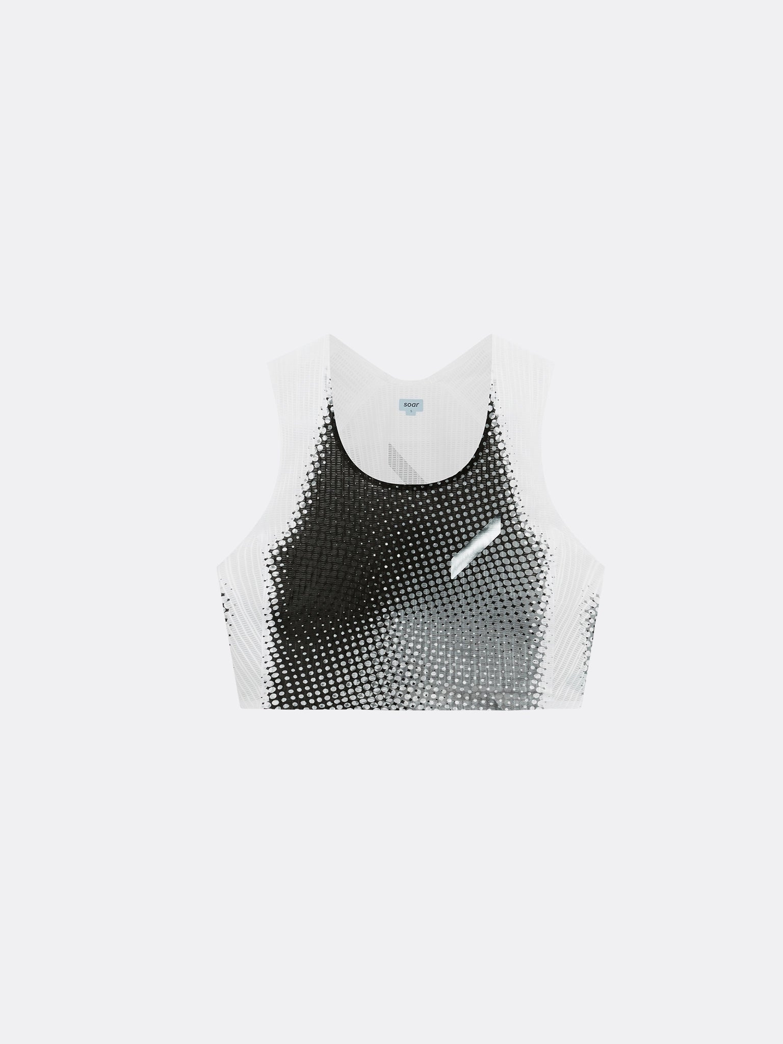 SOAR Womens Crop Vest Black White Dot