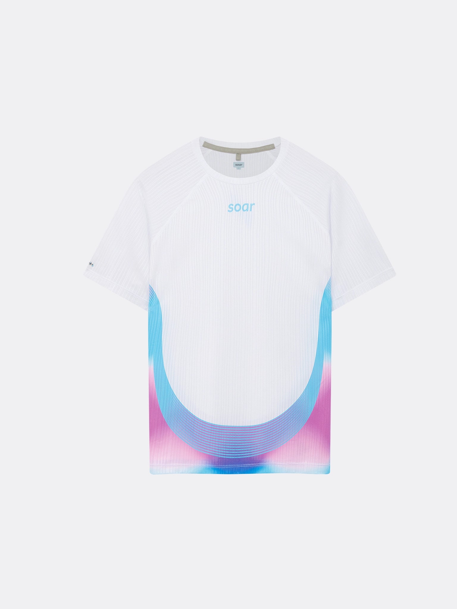 SOAR Womens Race Tee White/Magenta Blue