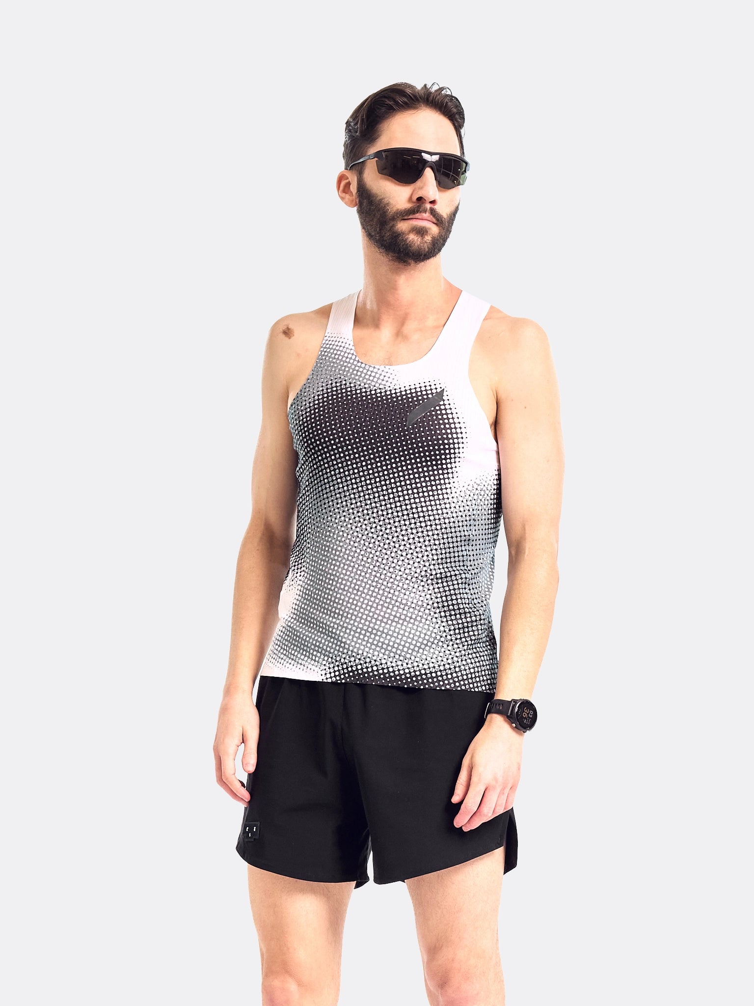 SOAR Mens Race Vest Black/ White Dot