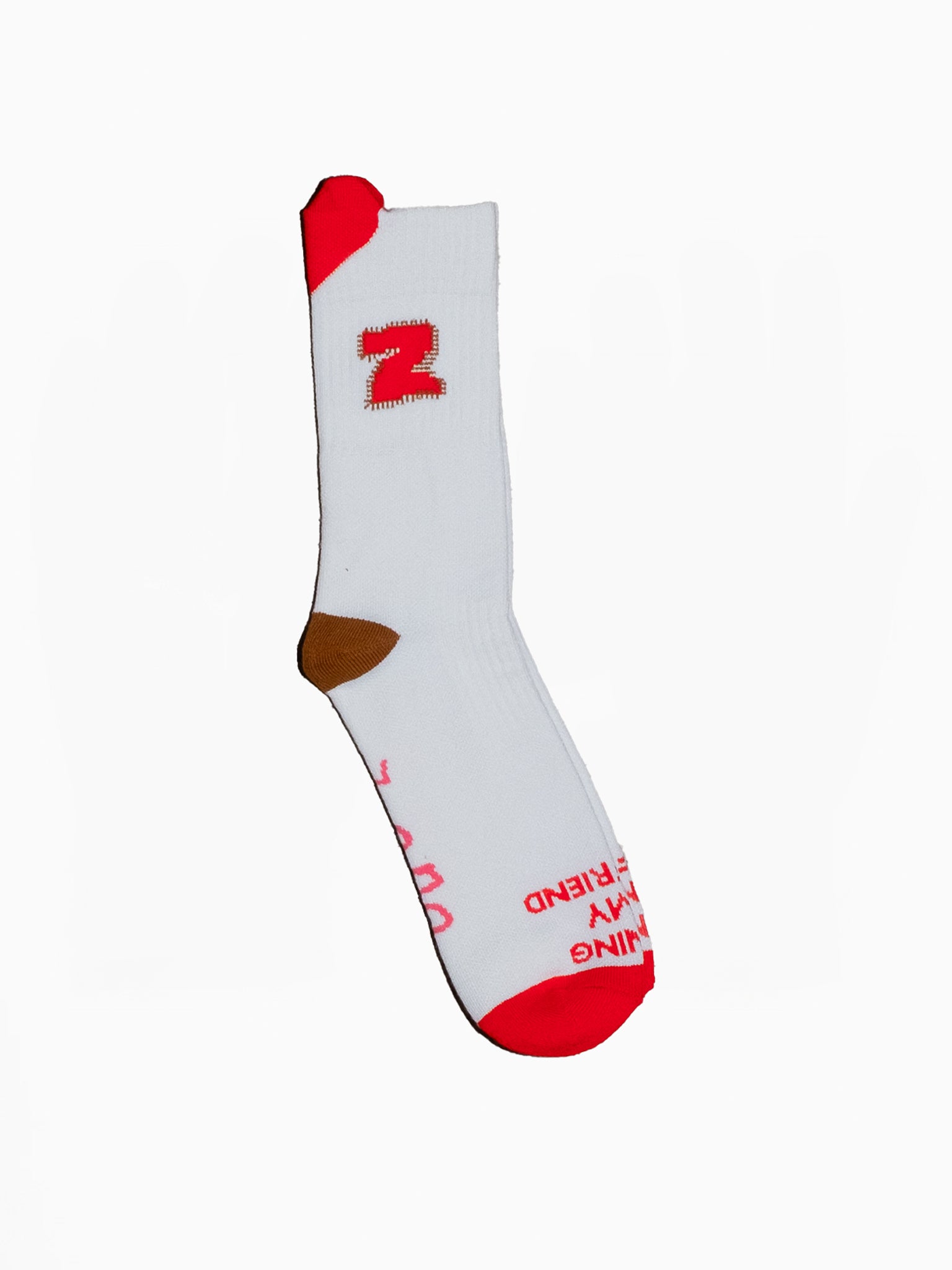 Alex Zono "running loves you" Socks White/Red