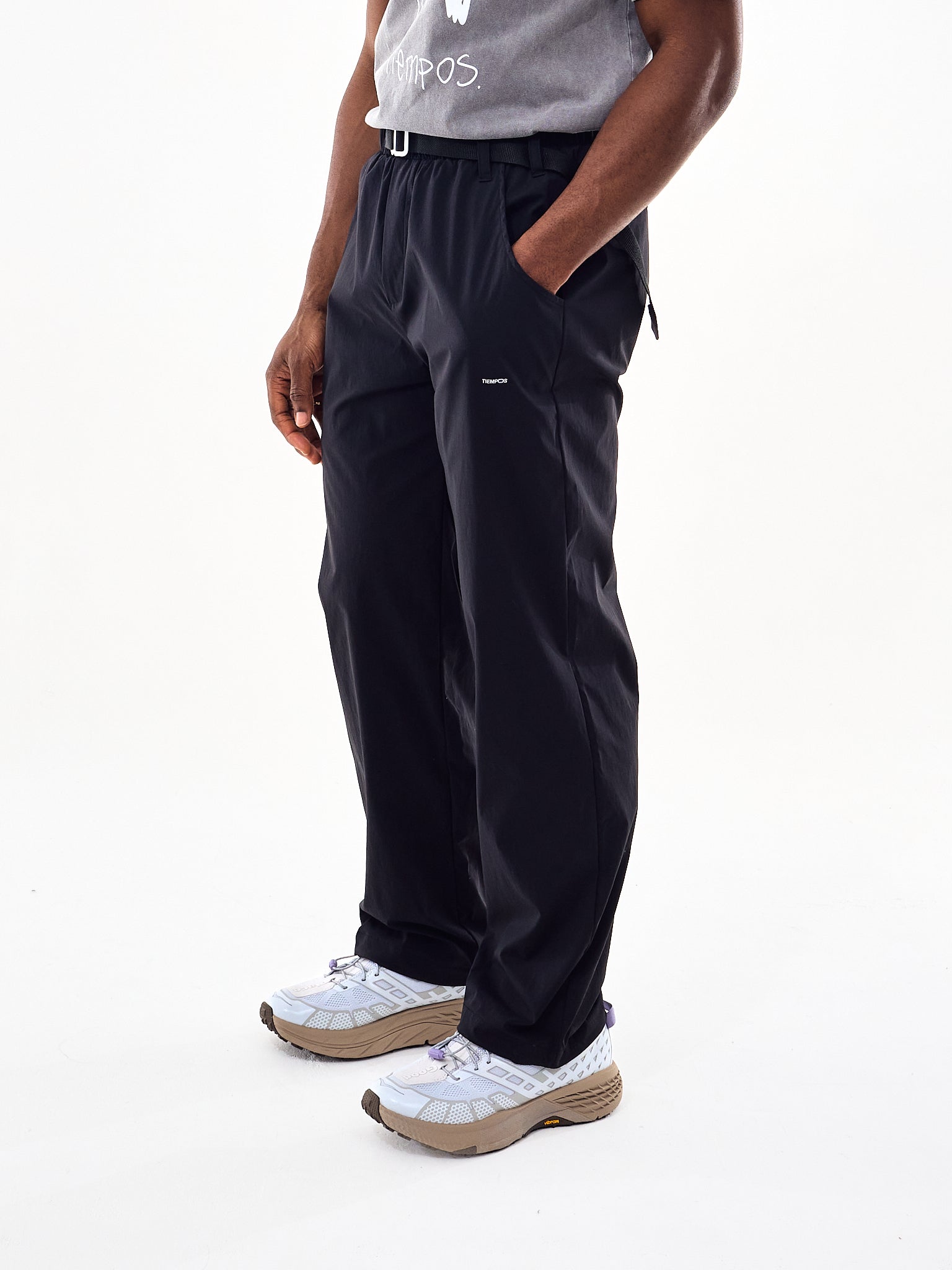 TIEMPOS Windbreaker Pants Black