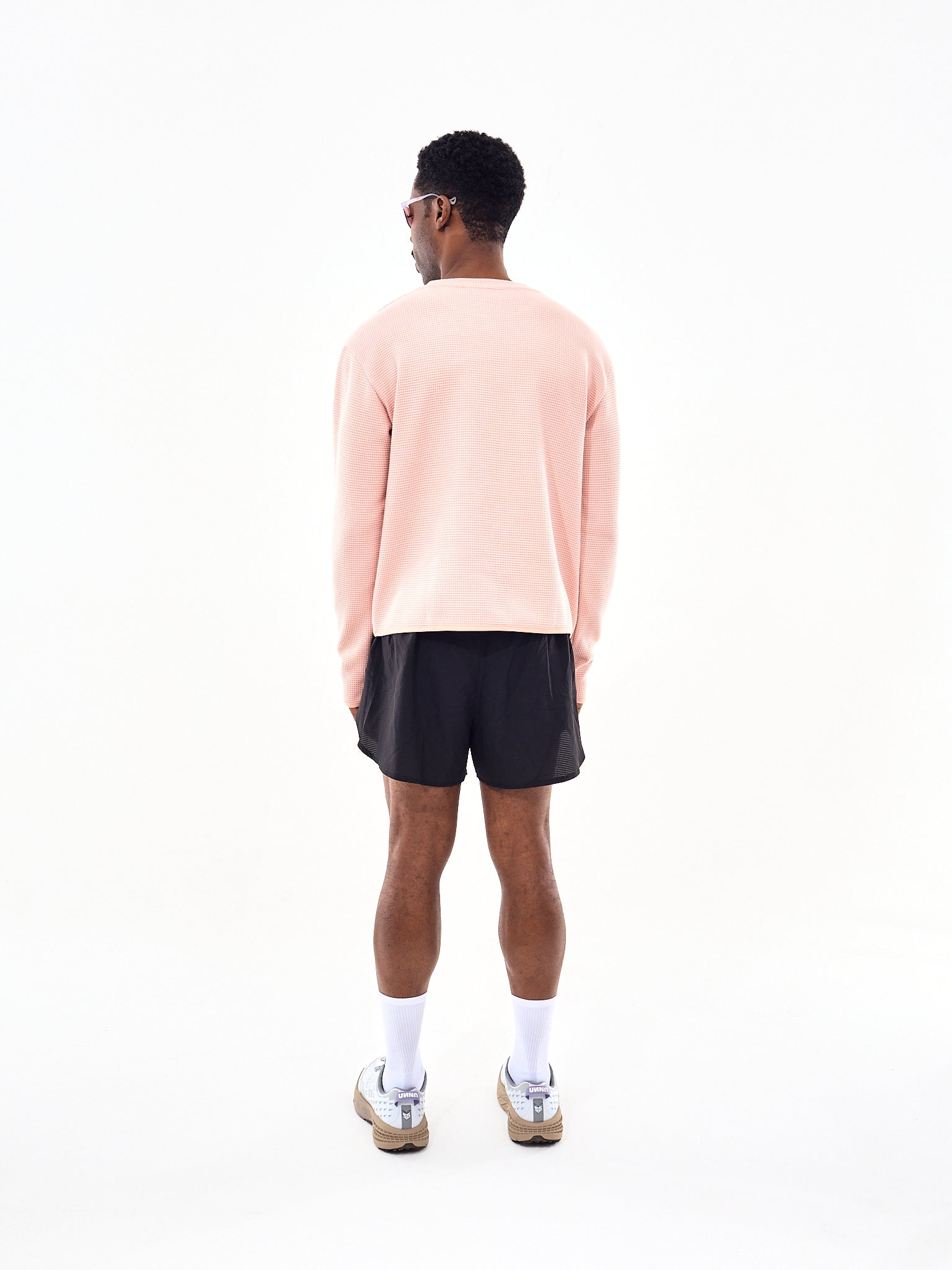 TIEMPOS Waffle Long Sleeve Dusty Pink