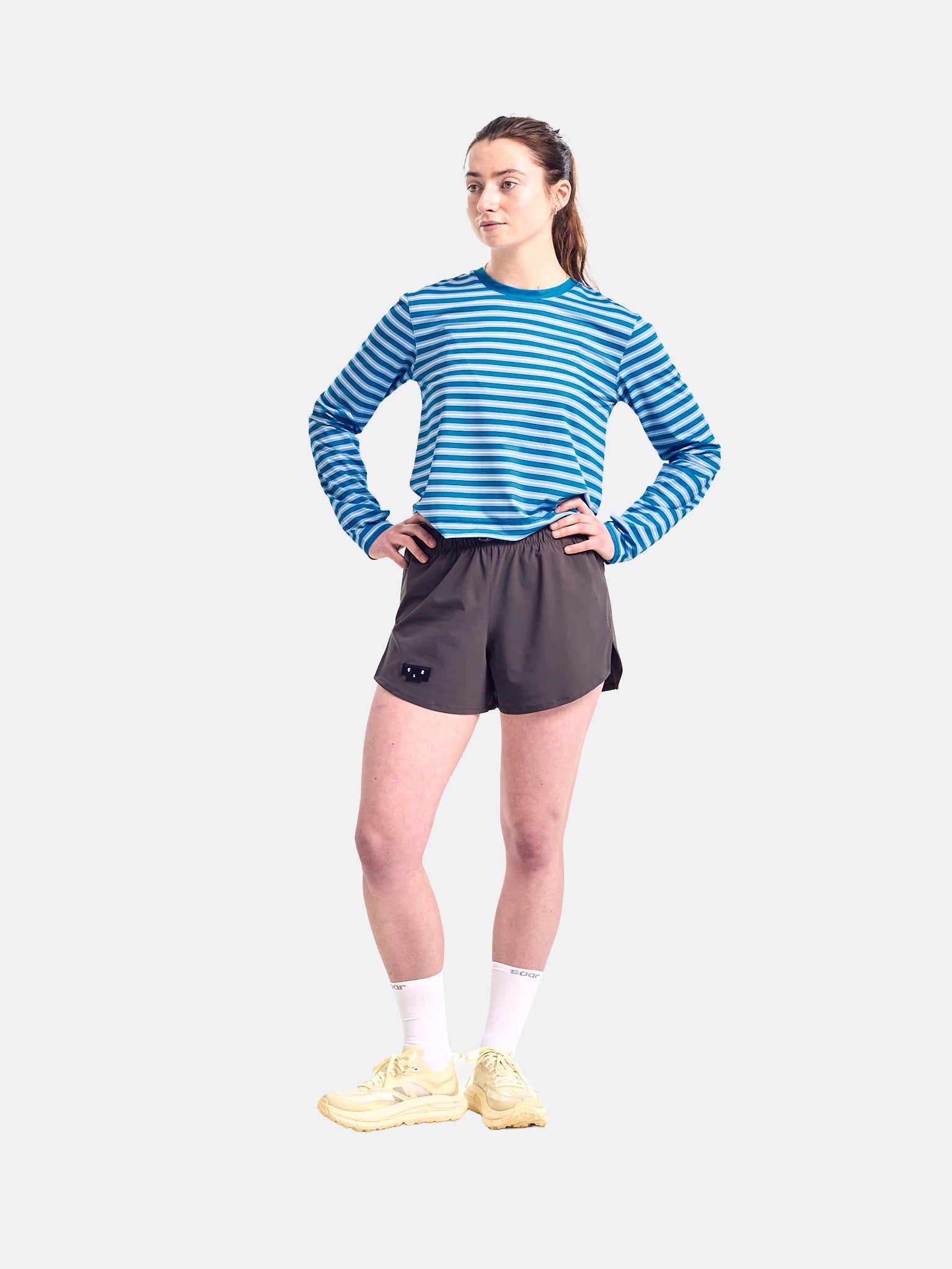 UNNA Womens Tempo Shorts Dark Grey