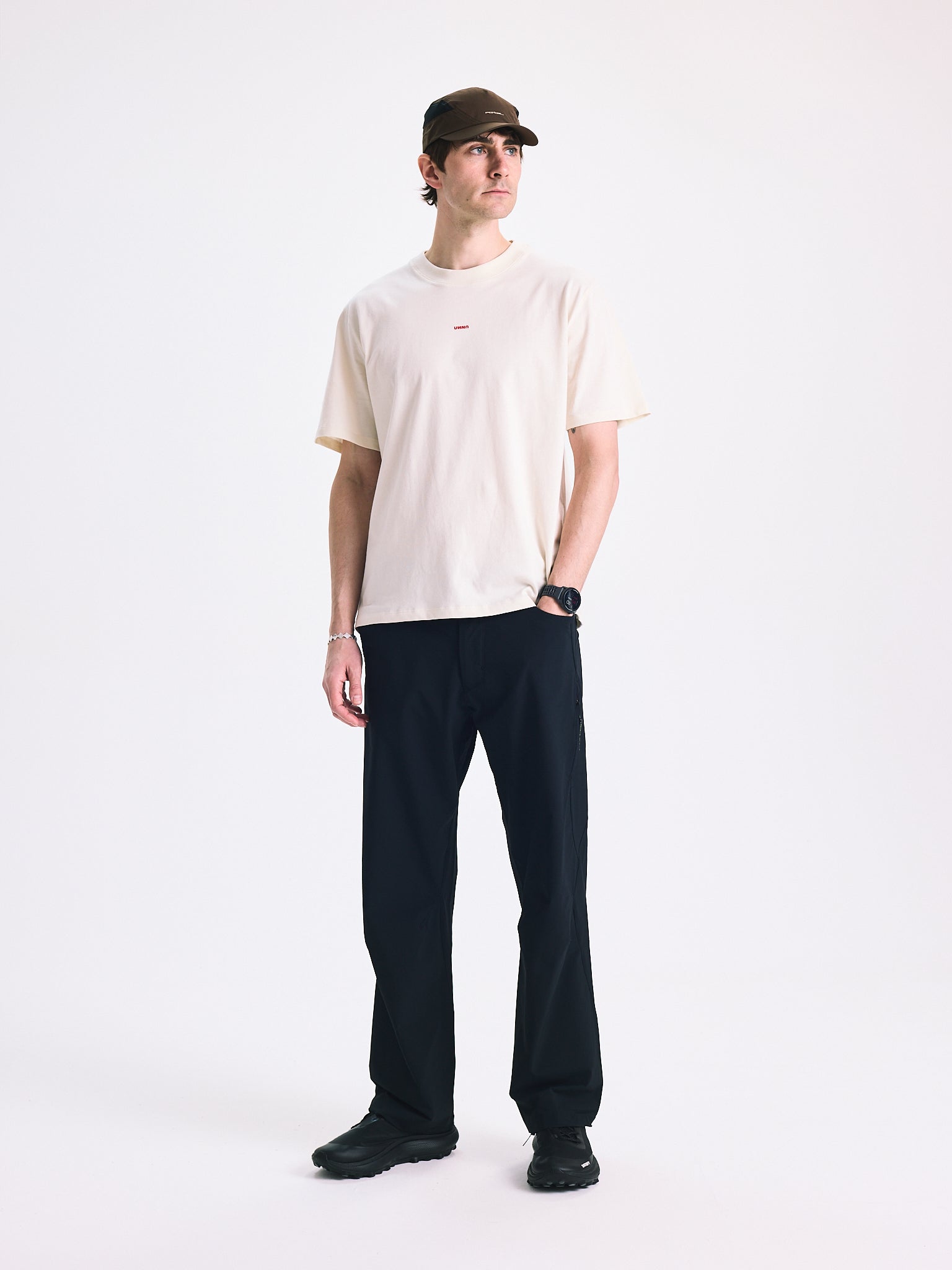 UNNA Mens Sun T-Shirt Vanilla White