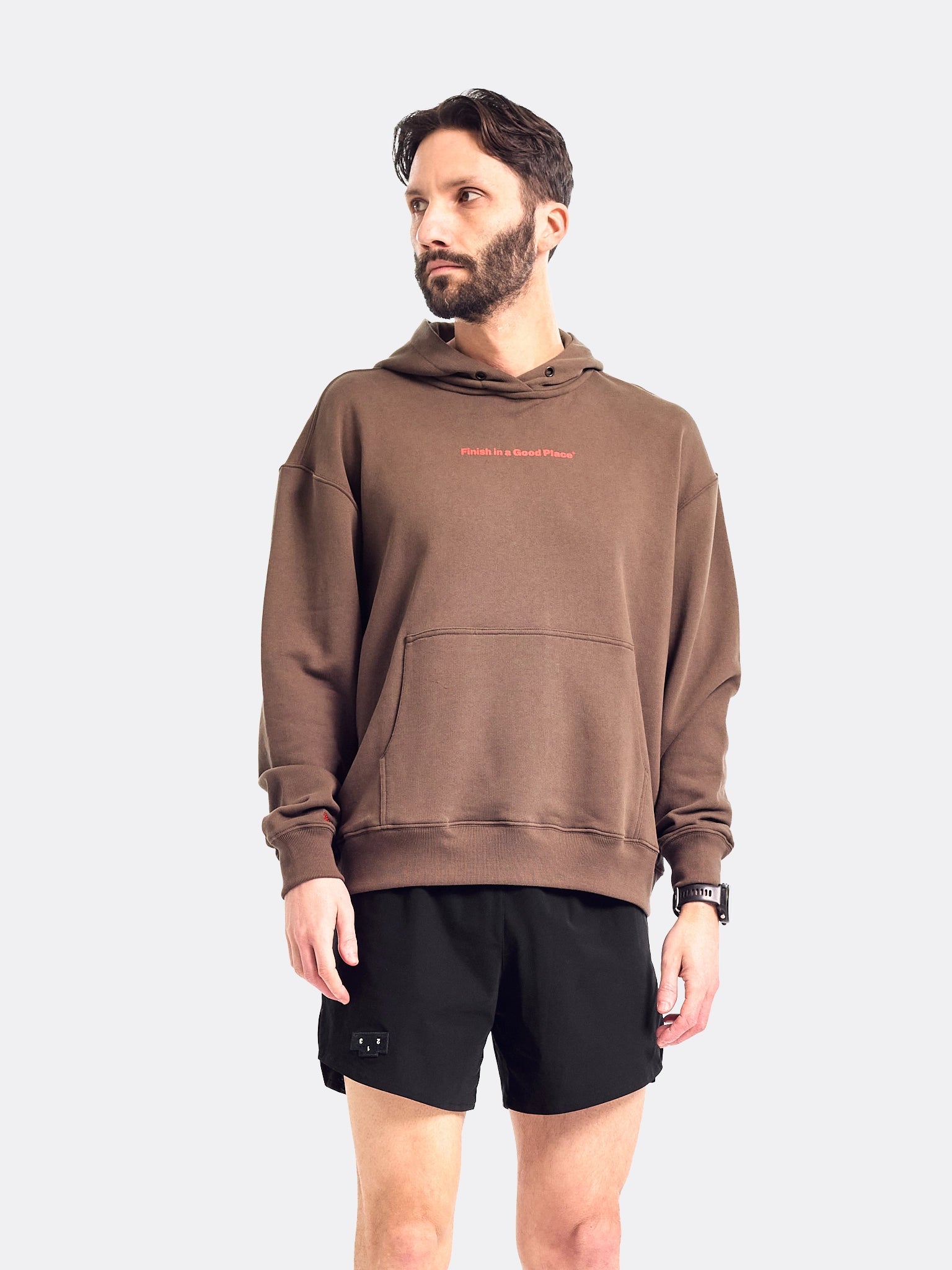 UNNA Unisex Slow Motion Hoodie Wren Brown