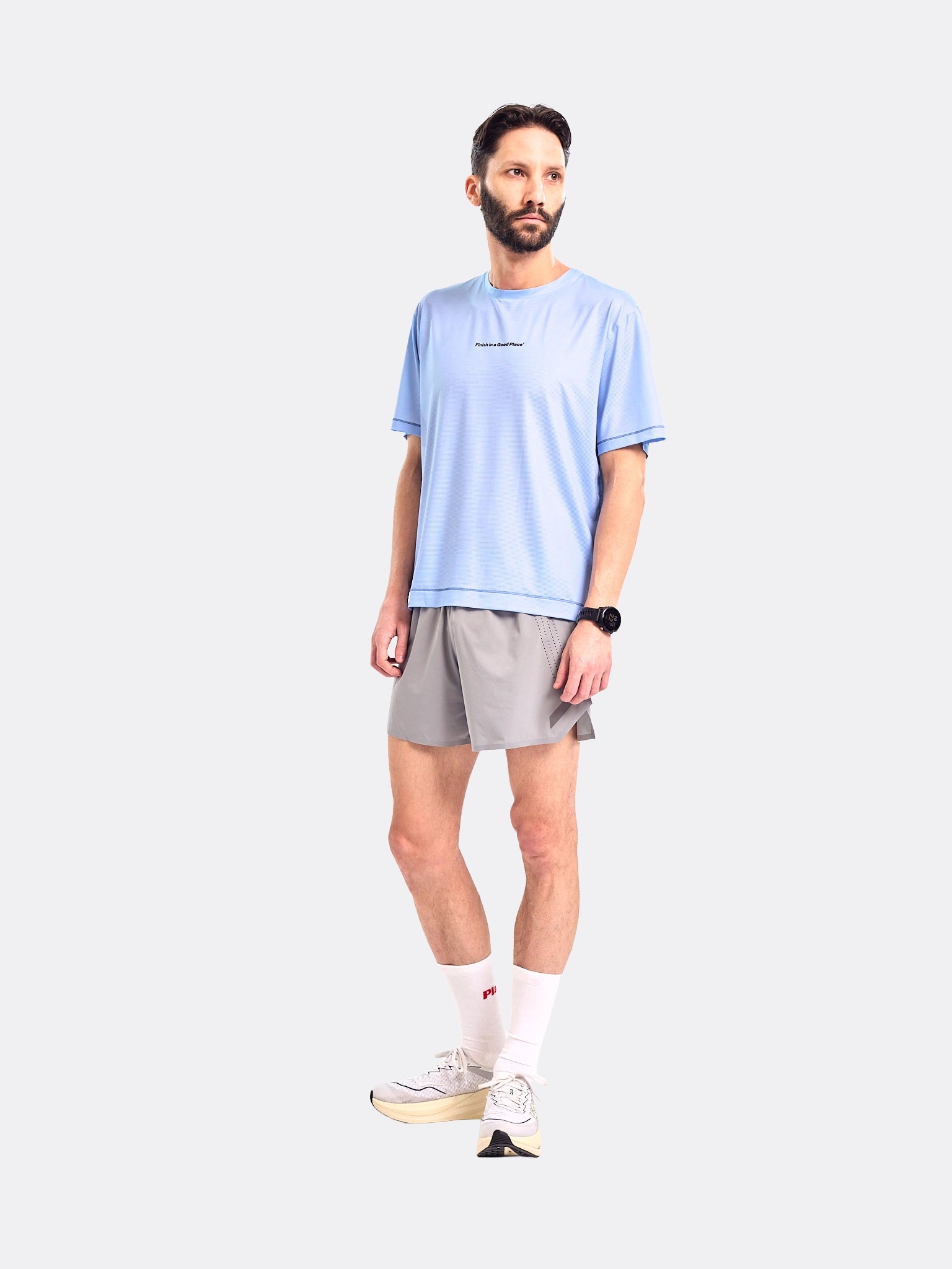 UNNA Unisex Wavy Tee Serenity Blue