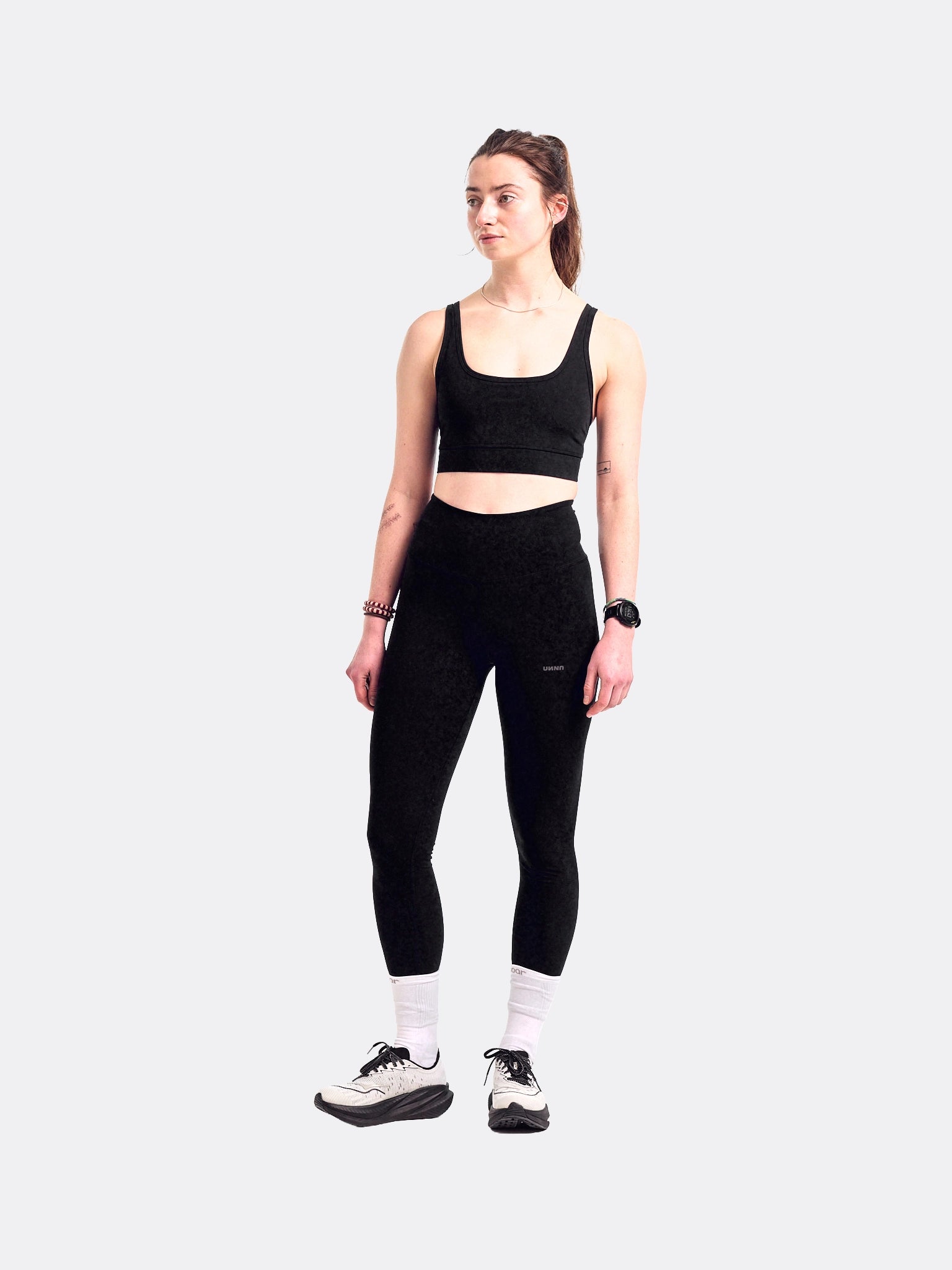 UNNA Womens Good Place Sports Bra Black