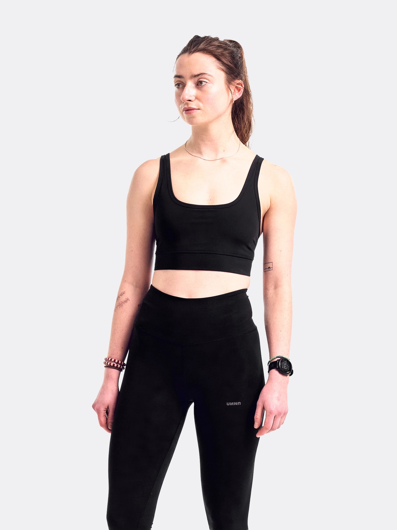 UNNA Womens Good Place Sports Bra Black