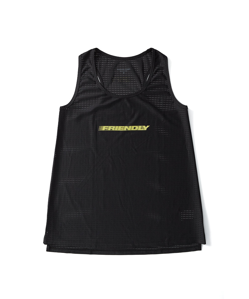Womens Friendly Racing Singlet - Black/Volt