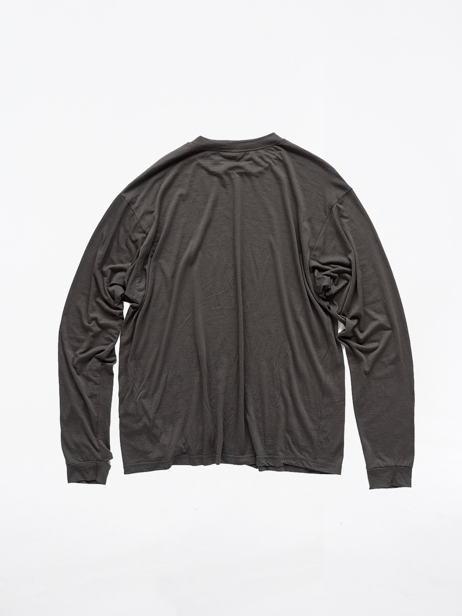 Gnuhr Creeper Crew Merino LS Top Black Olive