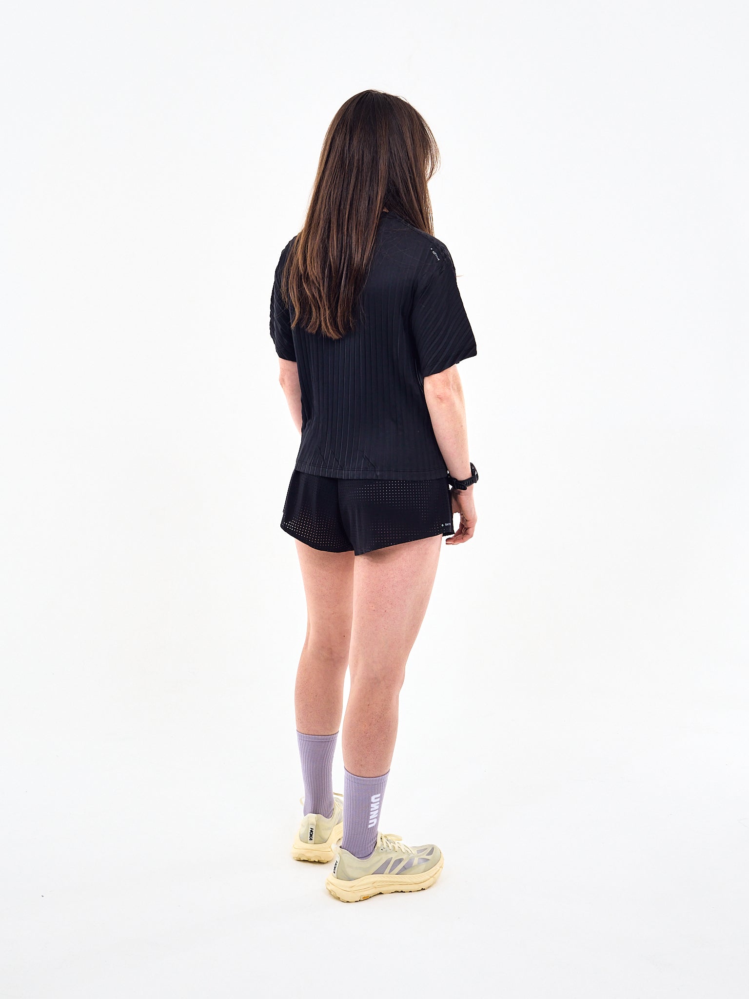 Satisfy Womens Auralite Pleated T-Shirt Black