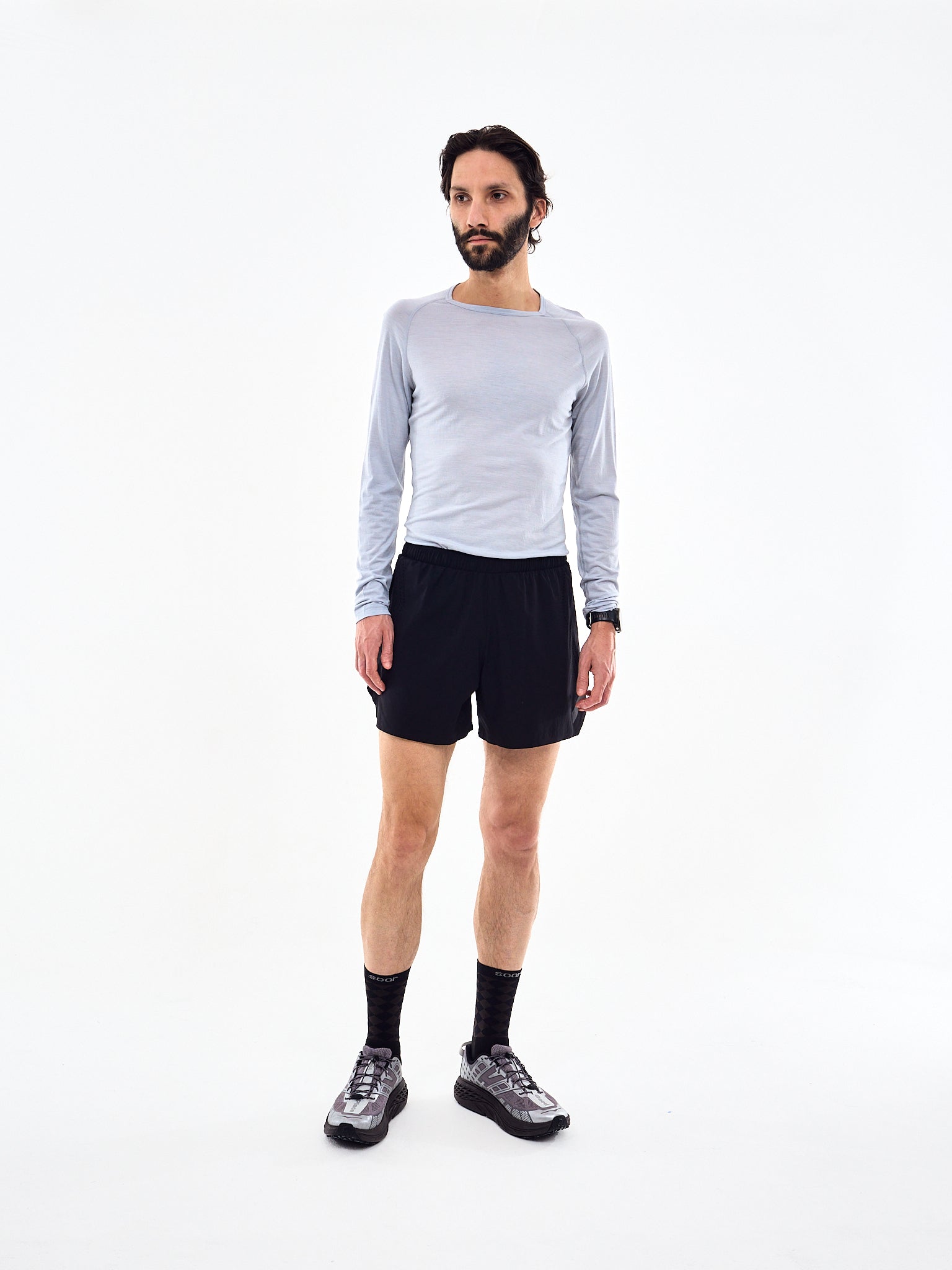SOAR Mens Silk Merino Base Layer Grey