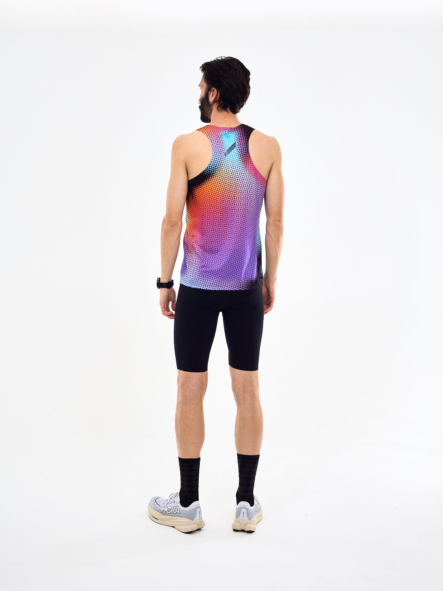 SOAR Mens Race Vest Rainbow Dot